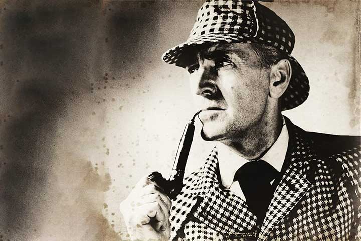 <p>Sherlock Holmes (Arthur Conan Doyle) – Símbolo máximo do detetive racional, Holmes resolve crimes por meio da observação minuciosa e da dedução lógica. Sua parceria com o dr. Watson tornou-se um dos duos mais célebres da ficção.</p>
