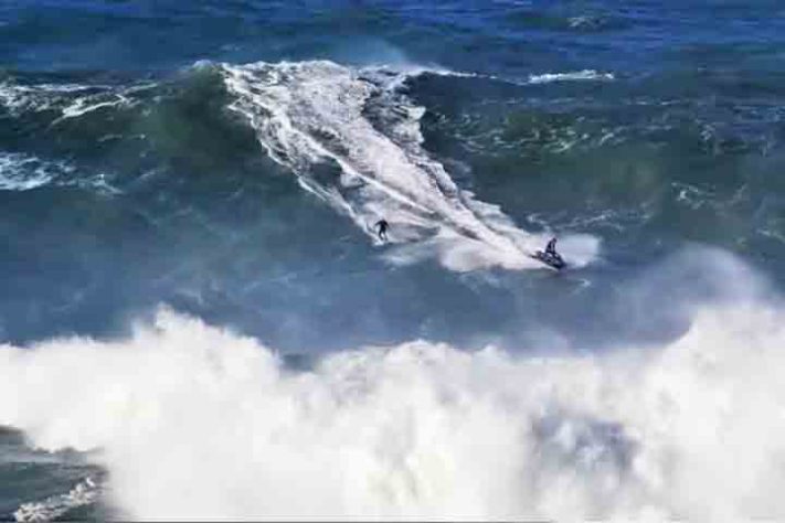 Praia de Nazaré, em Portugal