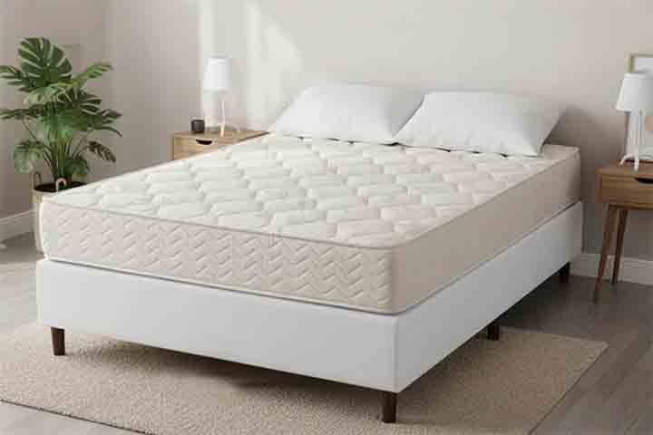 <p>Modelos mais firmes, muitas vezes chamados de ortopédicos, mantêm a coluna bem alinhada. São indicados para pessoas com dores lombares, desde que haja orientação adequada.</p>
