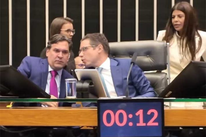 Hugo Motta e Davi Alcolumbre - os presidentes da Câmara dos Deputados e do Senado