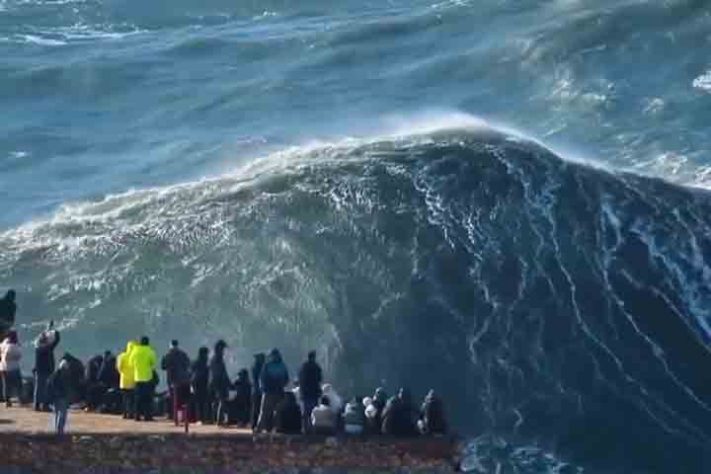 Praia de Nazaré, em Portugal