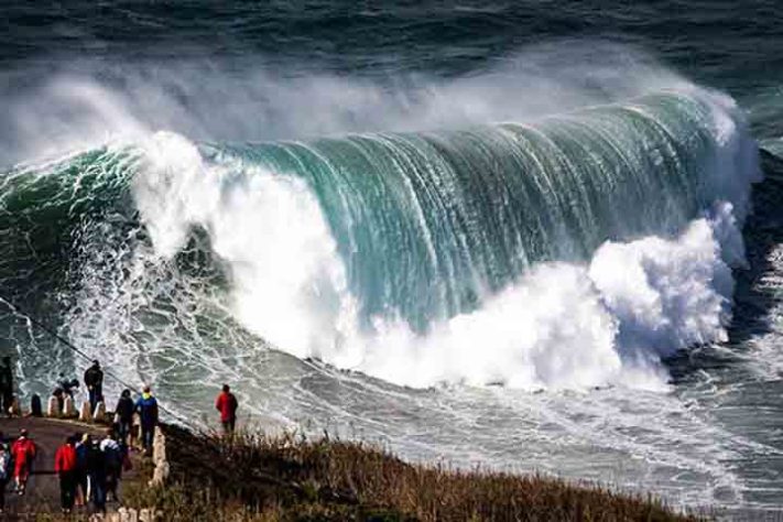 Praia de Nazaré, em Portugal