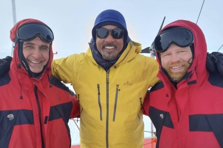 Ator americano Will Smith visitou o Criosfera 1, primeiro módulo científico brasileiro instalado no interior do continente antártico – Arquivo Pessoal