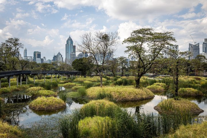 <p>Novos corredores verdes como o Parque Benjakitti e sistemas de transporte otimizados por inteligência artificial chamaram a atenção do mundo todo.</p>
