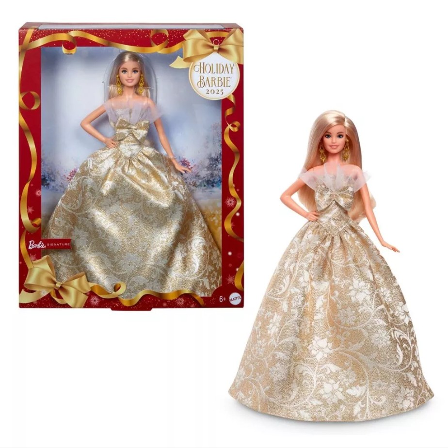Barbie Holiday (Barbie de Natal) – Linha comemorativa lançada anualmente desde 1988 para celebrar o período natalino. Cada edição apresenta figurinos temáticos e acabamento especial, tornando-se uma das coleções comemorativas mais duradouras da história da Barbie.
