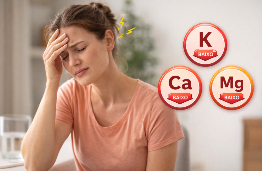 Descargas elétricas leves podem ocorrer ainda por desidratação ou desequilíbrio de minerais. Potássio, cálcio e magnésio têm papel importante na condução nervosa.