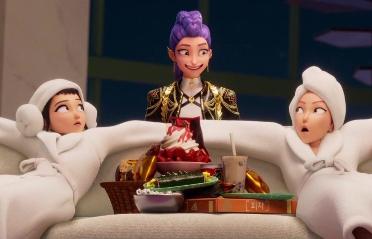 <p>Maggie Kang afirmou que o maior desafio foi criar músicas que funcionassem tanto dentro da narrativa do filme quanto como faixas pop independentes, com potencial comercial. Segundo a diretora, a trilha precisava sustentar o conceito da história e, ao mesmo tempo, dialogar com o mercado musical.</p>
