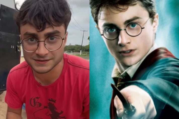 Cantor sósia de Harry Potter faz sucesso nas redes sociais - Montagem/Reprodução Instagram/Divulgação