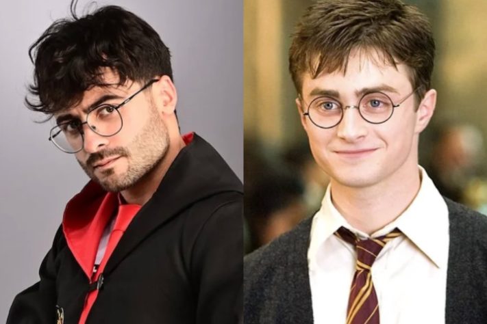 Cantor sósia de Harry Potter faz sucesso nas redes sociais – Montagem/Reprodução Instagram/Divulgação Warner Bros