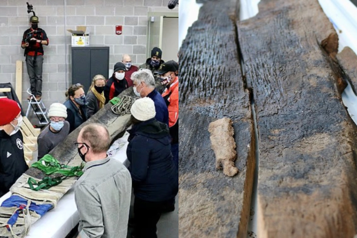 Arqueólogos da Sociedade Histórica de Wisconsin identificaram 16 canoas antigas no fundo do lago Mendota, nos Estados Unidos. A mais antiga tem cerca de 5.200 anos. As descobertas ajudam a investigar a história e as tradições dos povos indígenas da região. -  (crédito: Divulgac?a?o/Sociedade Histo?rica de Wisconsin)