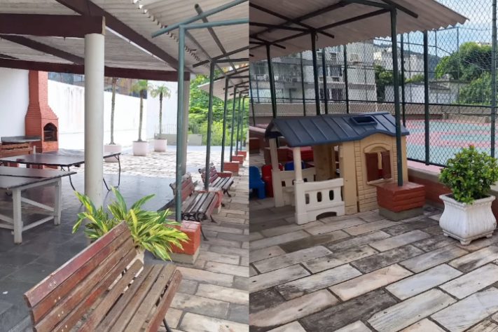 Parque Maria Cândida Pareto, condomínio de luxo com estética de favela chama a atenção no Rio de Janeiro – Montagem/Divulgação