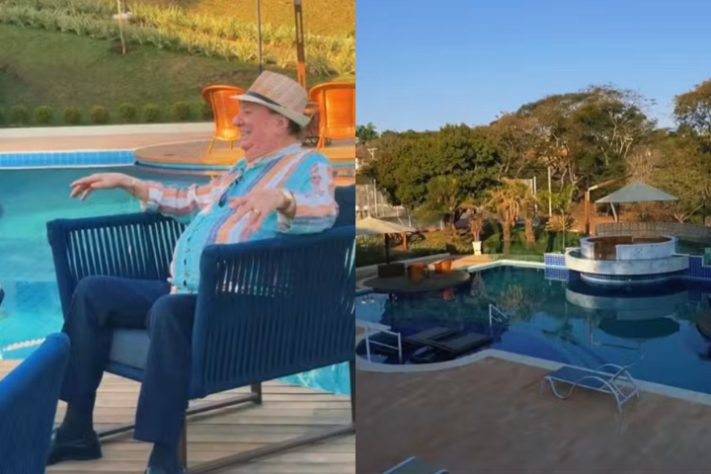 Raul Gil em sua mansão, em São Paulo – Montagem/Reprodução/Instagram