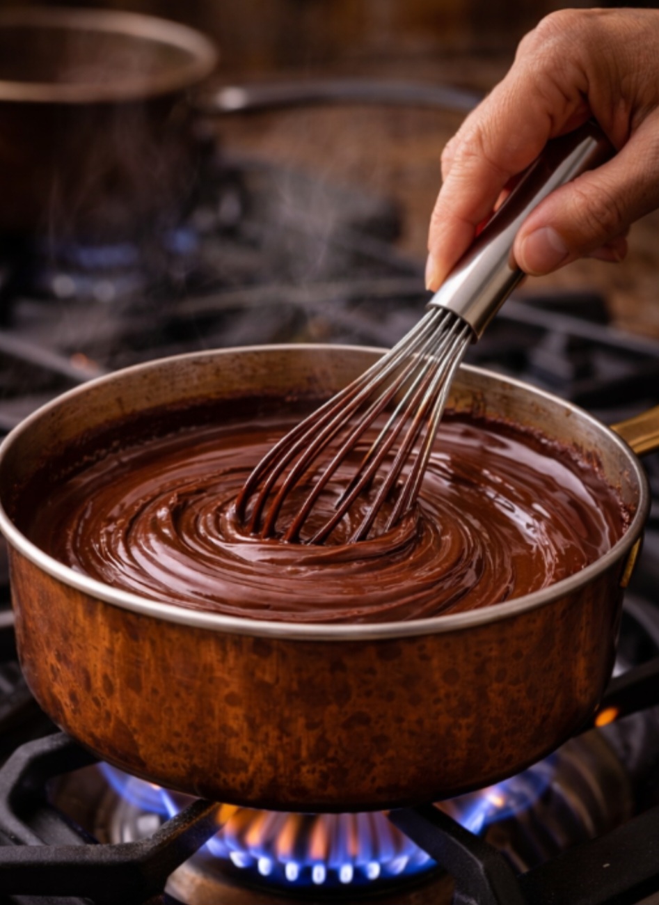 <p>As proporções definem o uso final da ganache. Mais chocolate deixa a mistura firme; mais creme de leite resulta em um creme fluido e delicado.</p>
