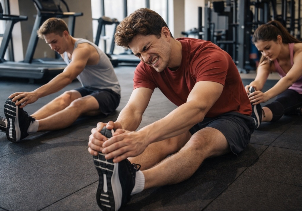 <p>Para alongar corretamente, é importante respeitar os limites do corpo. O movimento deve causar leve tensão, nunca dor intensa.</p>
