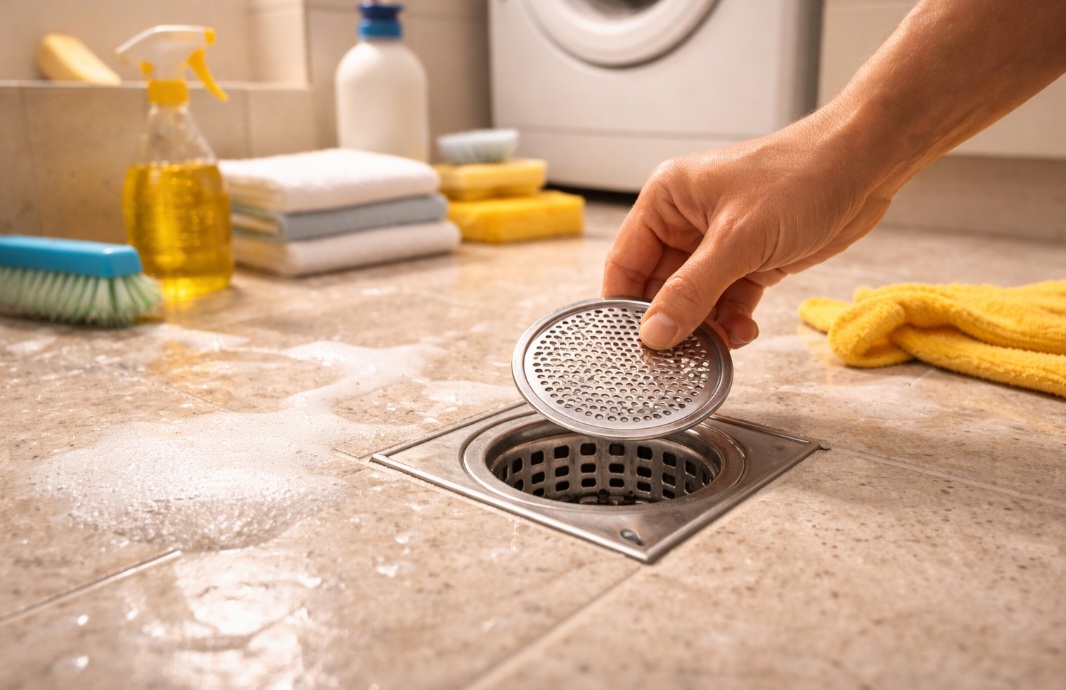 <p>Banheiros e áreas de serviço exigem cuidado extra. Ralos pouco usados devem ser mantidos limpos e, se possível, com tampas ou telas.</p>
