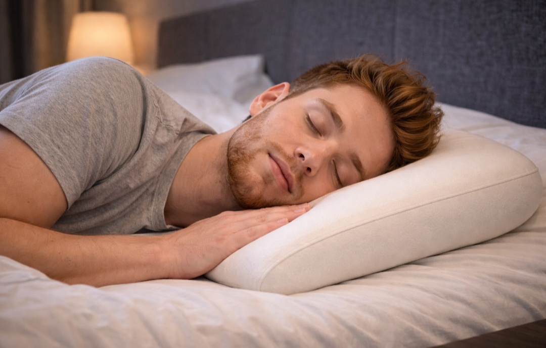 <p>O travesseiro de viscoelástico, ou memory foam, molda-se ao contorno da cabeça. Ele reduz pontos de pressão e é indicado para quem sente dores no pescoço.</p>
