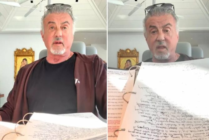 Sylvester Stallone conclui autobiografia escrita à mão