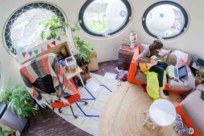 Bolwoningen, casas redondas holandesas localizadas no bairro de Maaspoort, em 's-Hertogenbosch, na Holanda - Reprodução do Youtube