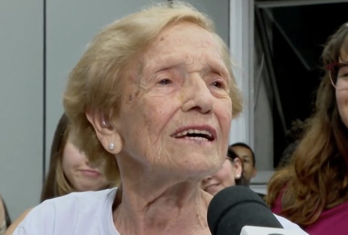 Idosa de 92 anos realiza sonho de ir para a escola, se alfabetiza e vai cursar graduação – Reprodução/TV Globo