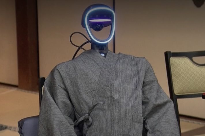 Cientistas japoneses exibem robô monge humanoide que oferece orientação budista a fiéis – Reprodução
