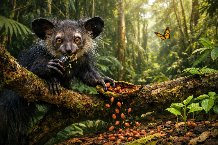 <p>Ao controlar populações de insetos e dispersar sementes, o Aie-Aie contribui para o equilíbrio da floresta. Portanto, sua presença é vital para a saúde dos ecossistemas.</p>
<p>&nbsp;</p>
