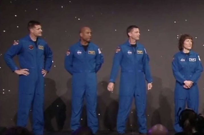 Astronautas que farão parte da missão Artemis II – Reprodução/Nasa TV