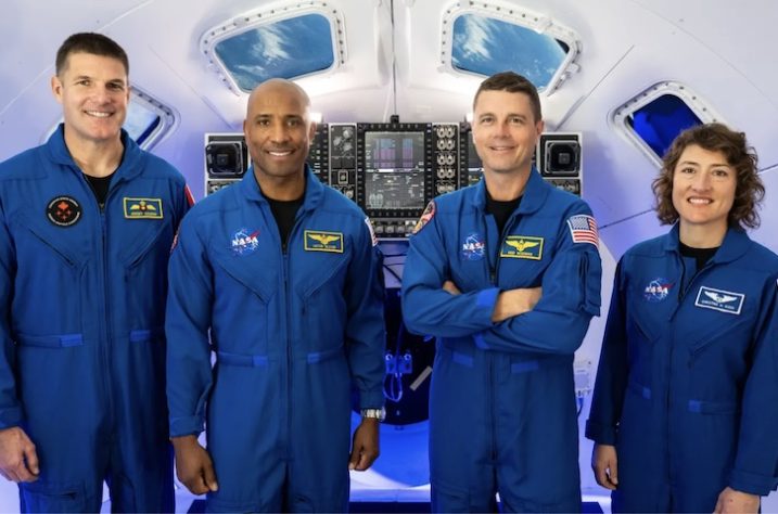 Astronautas que farão parte da missão Artemis II – Divulgação/NASA