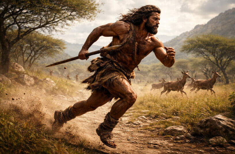 <p>A tese diverge de outra corrente científica que diz que os humanos evoluíram para correr longas distâncias. Estudos apontam que nossos ancestrais podiam perseguir presas por horas.</p>
