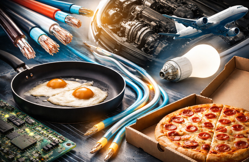 <p>O Teflon não está apenas nas panelas: ele é usado em fios elétricos, peças de computadores, engrenagens, carros, aviões, lâmpadas e até embalagens de pizza. Sua versatilidade mostra como um único material pode estar presente em diferentes áreas da vida cotidiana.</p>
