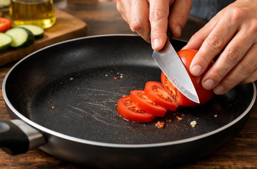 <p>Para evitar riscos, recomenda-se não usar utensílios de metal nas panelas, não cortar alimentos diretamente nelas e nunca deixá-las no fogo alto por muito tempo. Esses cuidados prolongam a vida útil e reduzem a chance de contaminação.</p>
