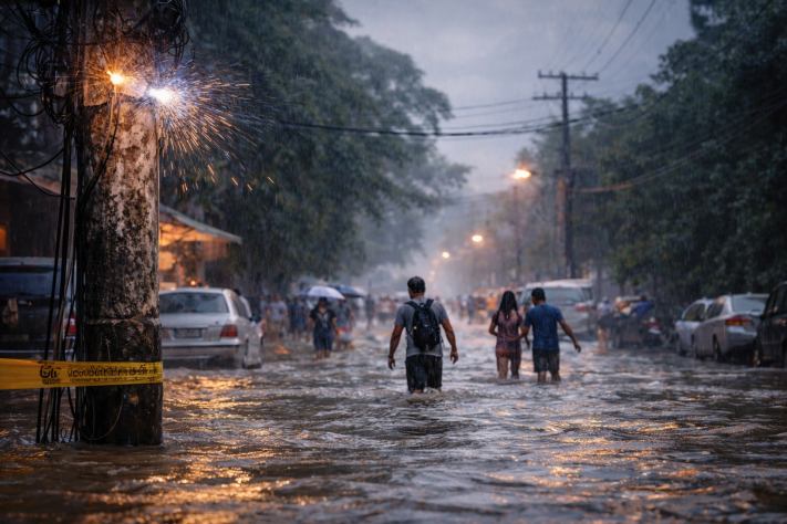 Choque elétrico, eletricidade – Imagem gerada por IA