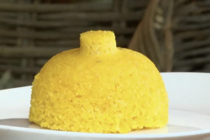 Cuscuz nordestino feito com flocão de milho – Reprodução/TV Globo