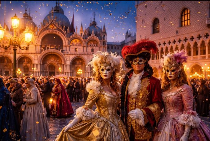 A tradição das famosas máscaras no Carnaval de Veneza
