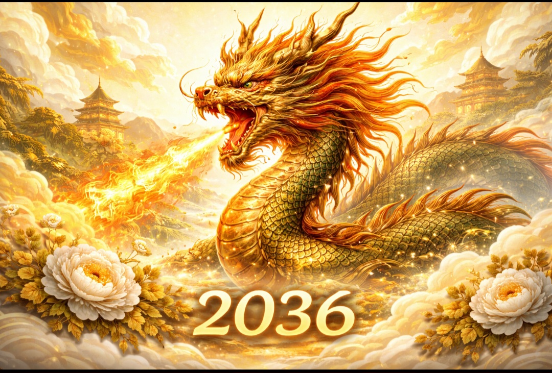 <p>Em 2036 será a vez do Dragão, um dos signos mais emblemáticos do calendário. Ele simboliza poder, carisma, força e ambição.</p>
