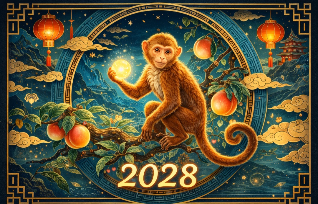 <p>Em 2028 chega o Ano do Macaco, símbolo de inteligência, versatilidade e inovação. Costuma representar períodos de dinamismo e soluções criativas.</p>
