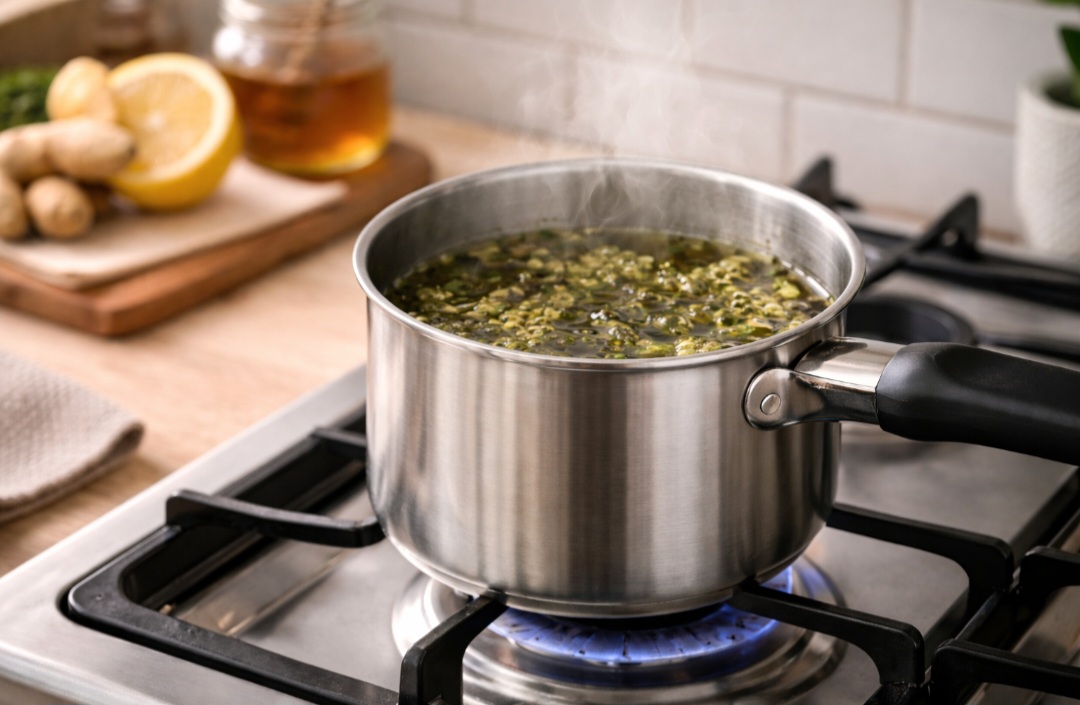 <p>Para aproveitar melhor seus benefícios, recomenda-se preparar com água entre 70 °C e 80 °C.<br />
Água muito quente pode deixar o sabor amargo.</p>
