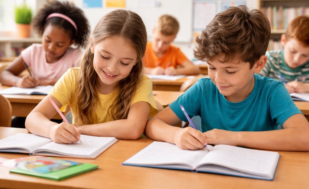 <p>A escrita manual exige atenção e coordenação motora fina, o que contribui para o desenvolvimento da leitura e da ortografia em crianças. Dessa forma, o aprendizado torna-se mais completo e duradouro, fortalecendo habilidades essenciais desde cedo.</p>
