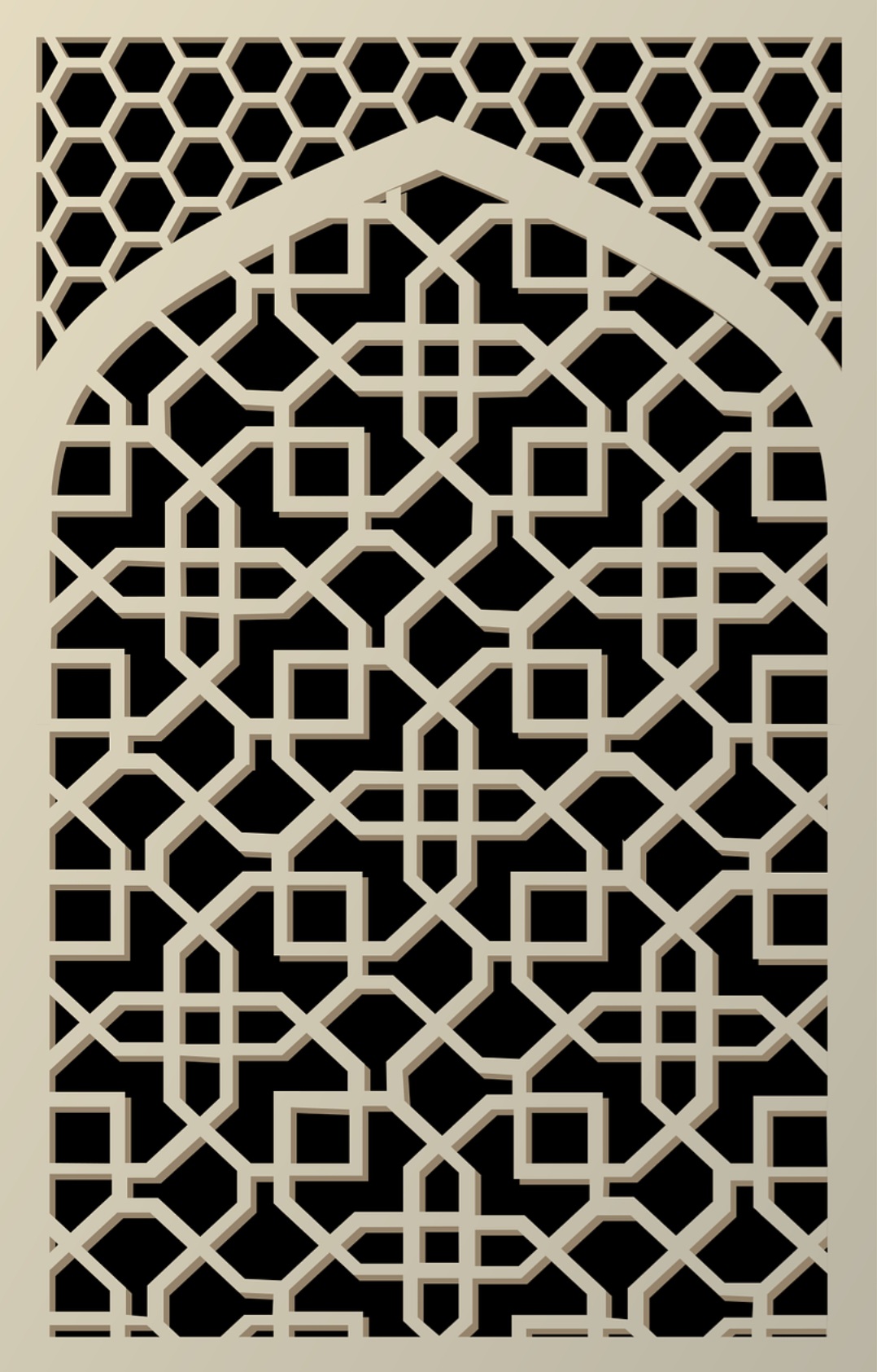 <p>A simetria rigorosa e os elementos persas reforçam a ideia de perfeição e eternidade. Os detalhes por toda parte mostram formas geométricas entrelaçadas que marcam esse estilo e passam a ideia de equilíbrio. </p>
