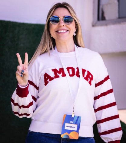 Repórter da Band Alinne Fanelli recusou convite da Globo – Reprodução @alinnefanelli