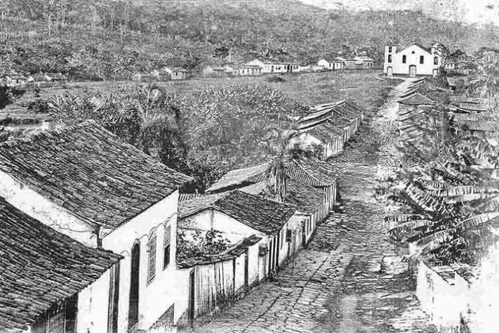 Igreja de Nossa Senhora do Rosário dos Pretos, de Pirenópolis. Construída em 1743 e demolida na década de 1940 - Pirenópolis, município brasileiro situado no estado de Goiás - Domínio Público /Wikimédia Commons