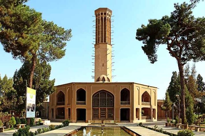 Jardim de Dowlat Abad, em Yazd
