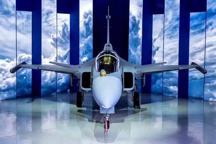 Caça F-39E Gripen, primeira aeronave supersônica produzida no Brasil - Reprodução do Instagram @saabdobrasil