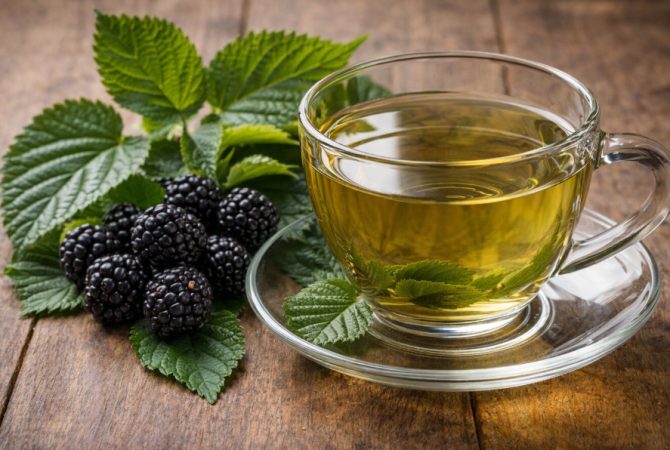 Chá de folhas de amora: bebida natural com propriedades benéficas à saúde.