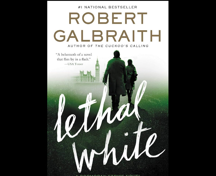 <p>Lethal White (2018) – (Branco Letal) – Um jovem afirma ter testemunhado um assassinato na infância e procura ajuda de Strike. O caso leva o detetive e sua parceira Robin a um intrincado enredo envolvendo chantagem, política e disputas entre membros da elite britânica.</p>
