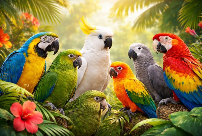 Papagaios pelo mundo: a incrível diversidade de cores, formas e espécies