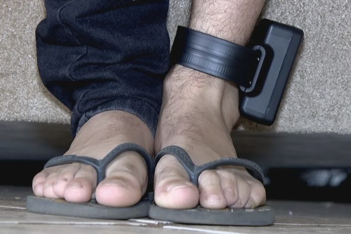 Tornozeleira eletrônica - Reprodução/TV Globo
