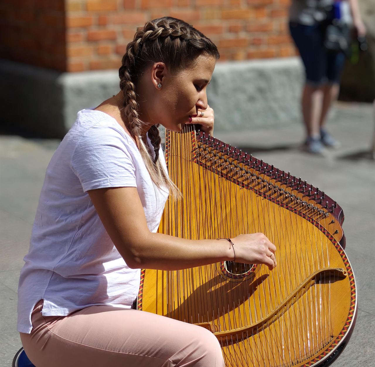 A harpa paraguaia é menor e mais leve, adaptada ao repertório folclórico latino-americano. Sua sonoridade alegre e vibrante conquistou espaço em festivais e apresentações populares.