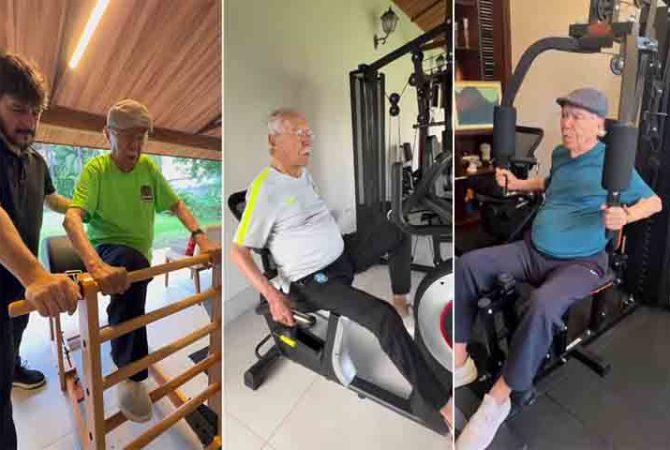 Aos 95 anos, ex-presidente José Sarney exibe rotina de exercícios: ‘Compromisso com a vida’