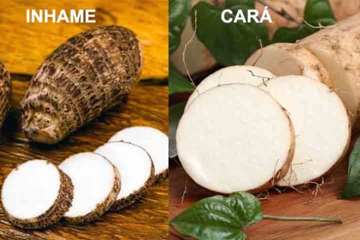 Qual a diferença do inhame para o cará?
