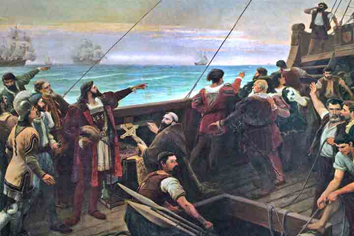 O primeiro registro da nova terra ocorreu em 22 de abril de 1500, quando a esquadra avistou o que foi posteriormente chamado de Monte Pascoal, no litoral do atual estado da Bahia. A chegada marcou o início do contato formal entre os portugueses e os povos originários que habitavam o território há milhares de anos. 
